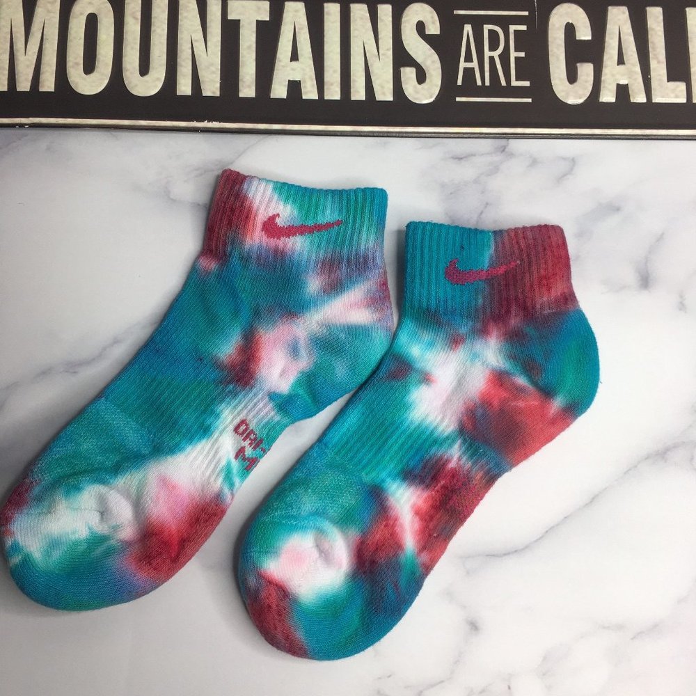 Tie Dye Nike Cushioned Ankle Dri-Fit Socks